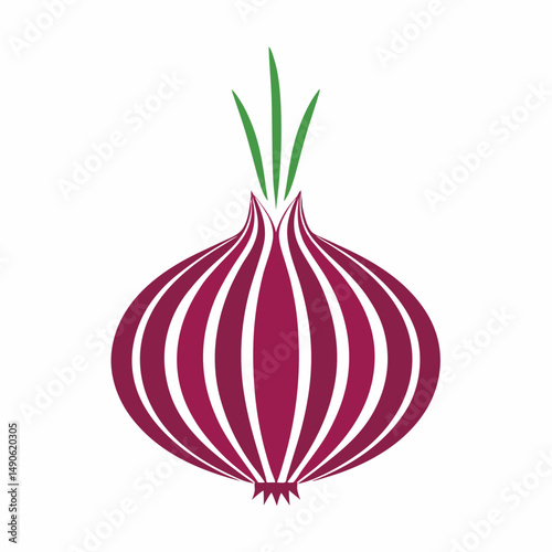 Onion Vector Design Icon Vector.