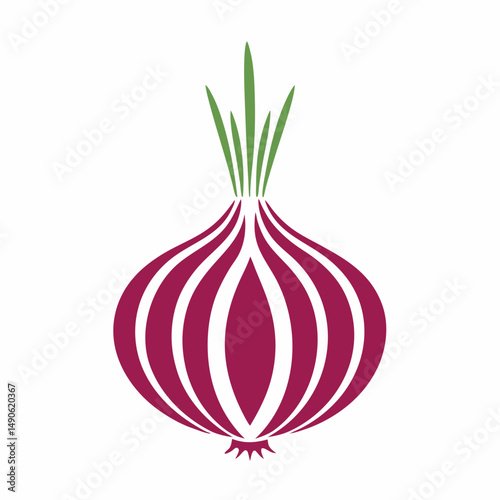 Onion Vector Design Icon Vector.