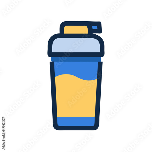 Fitness Shaker Bottle Illustration