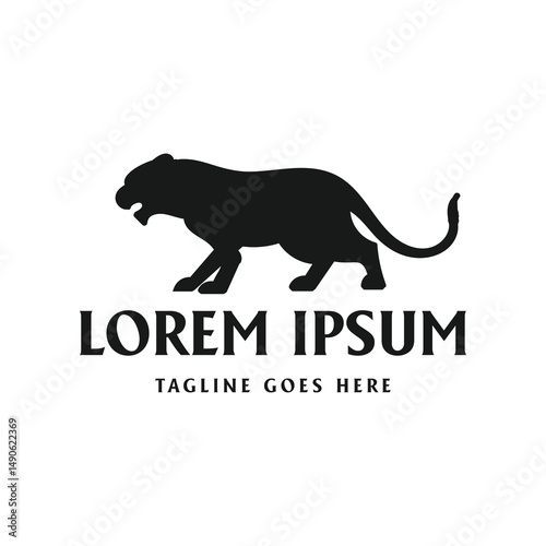 Jaguar Puma Cheetah Leopard Puma Lion Tiger Panther Silhouette Logo Design