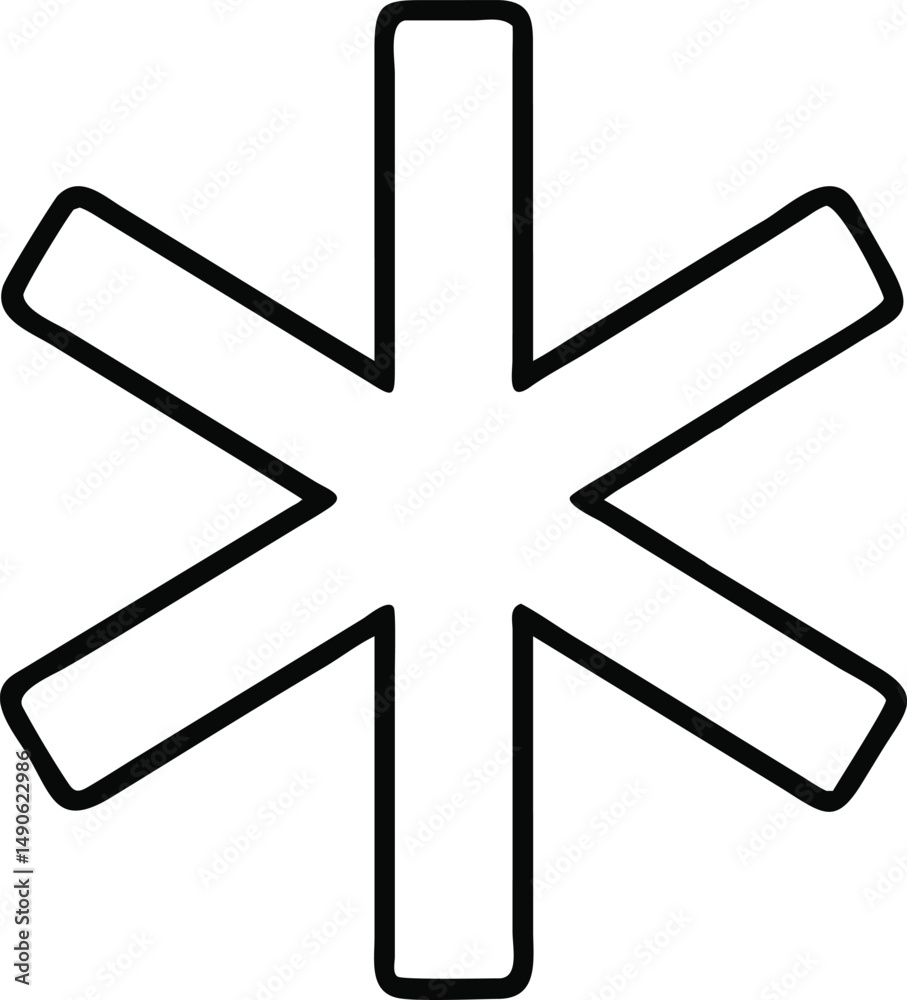 Fototapeta premium Asterisk&nbsp;Symbol&nbsp;Icon