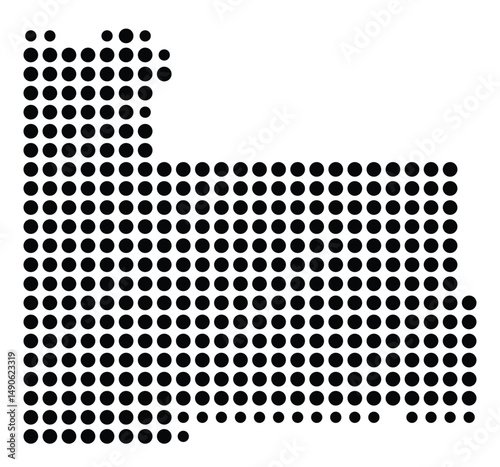 Symbol Map Of the County Morrison (Minnesota, US) showing the County with a few black dots photo