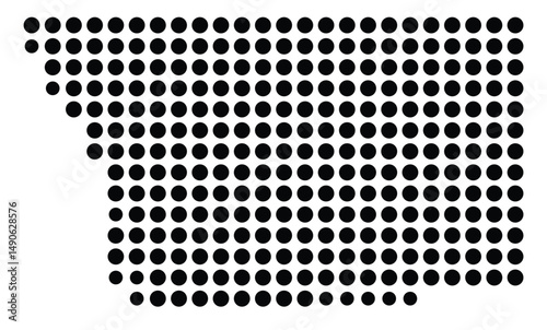 Symbol Map Of the County Simpson (Mississippi, US) showing the County with a few black dots