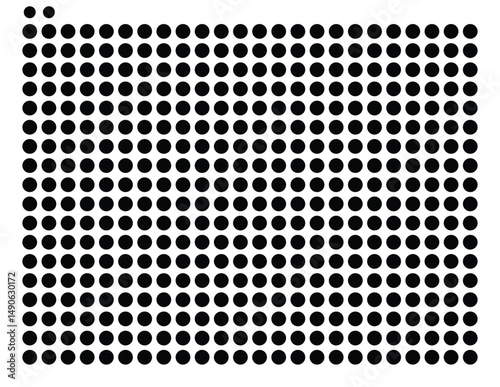 Symbol Map Of the County Caldwell (Missouri, US) showing the County with a few black dots