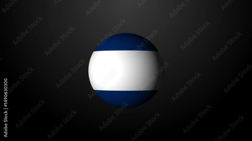 Rotating animation of Colorado flag shaped like a ball. 3D animation of Colorado icon. 3D logo of Colorado