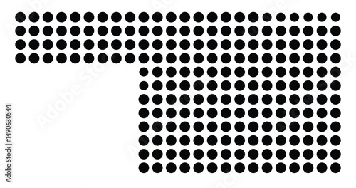 Symbol Map Of the County Christian (Missouri, US) showing the County with a few black dots