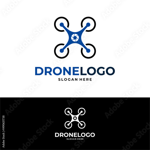 modern aerial drone logo design