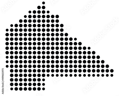 Symbol Map Of the County Pike (Missouri, US) showing the County with a few black dots
