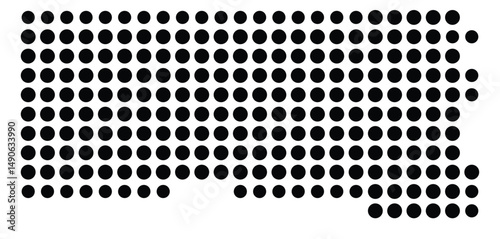 Symbol Map Of the County Putnam (Missouri, US) showing the County with a few black dots