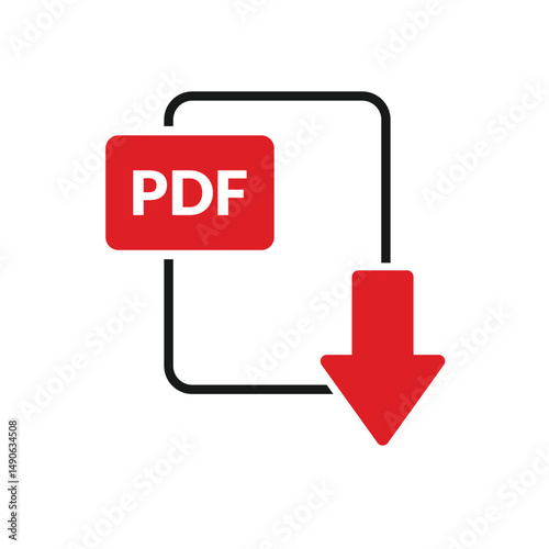 Pdf download icon stock illustration