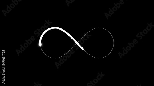 infinity loop symbol icon animation 4k
glowing infinity sign background animation