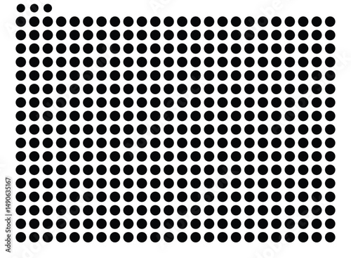 Symbol Map Of the County Taney (Missouri, US) showing the County with a few black dots