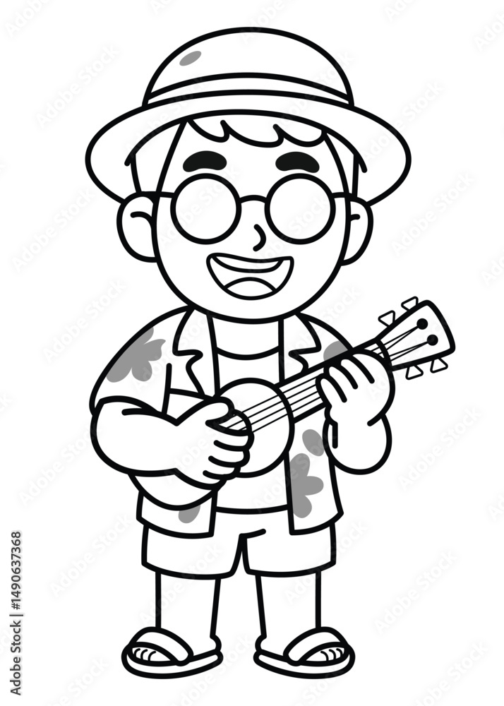 Obraz premium Lines Sticker Guitar.eps