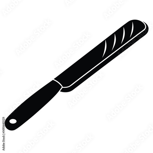 baker element isolated bread knife on white background