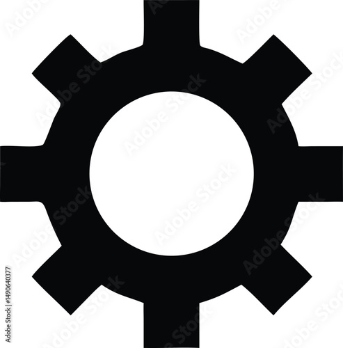 Gear wheels vector illustration shows a cog mechanism, a symbol of industry and teamwork in machine design