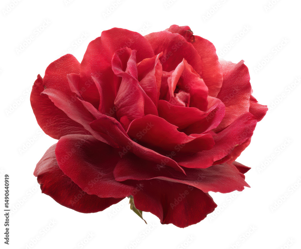 Naklejka premium Vibrant red rose for romantic occasions and arrangements, cut out transparent