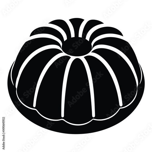 baker element isolated bundt cake on white background