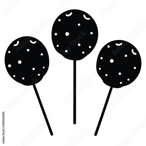 baker element isolated cake pops on white background