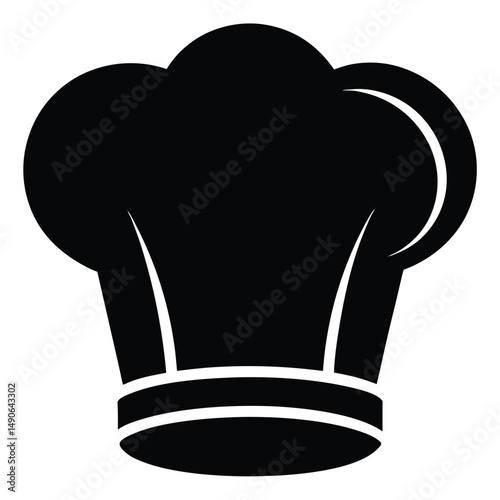 baker element isolated chef hat on white background