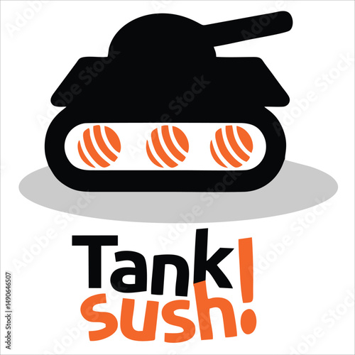 Food logo design flat illustration