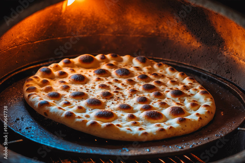 Golden Brown Naan: Oven-Baked Crispy Flatbread in Indian Cuisine – Traditional, Delicious & Freshly Made Comfort Food