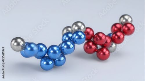 Bright red and blue balloons floating together in a festive atmosphere symbolizing tech-driven inflation divergence concept