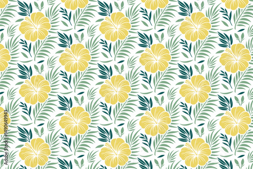 cotton flower sketch style, seamless pattern one line, floral nature wrapping paper, modern trendy textile art, pillow cover repeat fashion, stylish design texture, outline minimalism pattern

