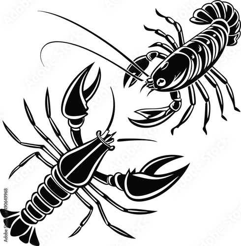 vector illustration of a lobster