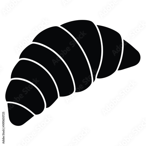 baker element isolated croissant on white background