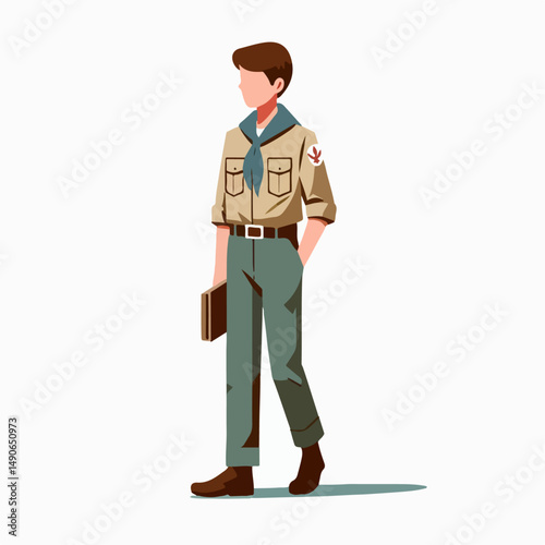 illustration of a boy scout