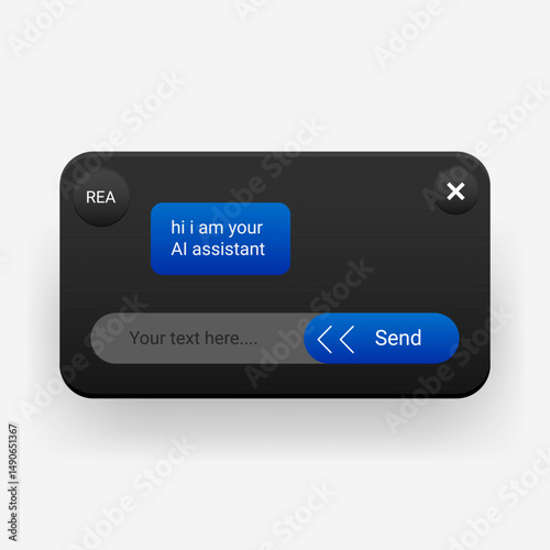 Dark Mode AI Chatbot Interface Design