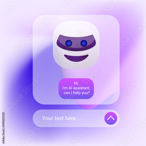 Futuristic AI Chat Assistant Interface Design