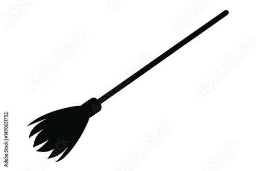 vector illustration of a broom