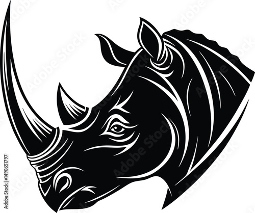 vector illustration of a rhinoceros