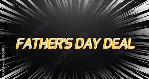 father day deal with stylish font and solid background