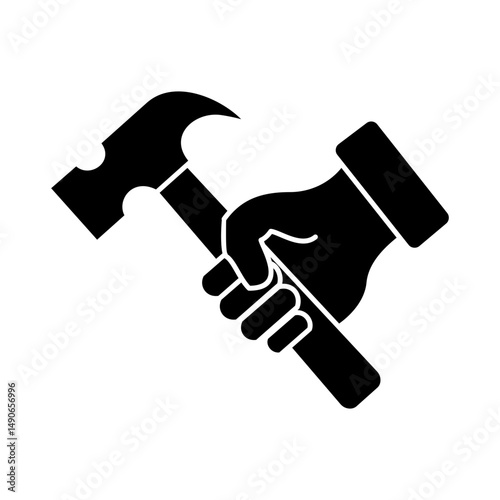 Hammer Icon Glyph