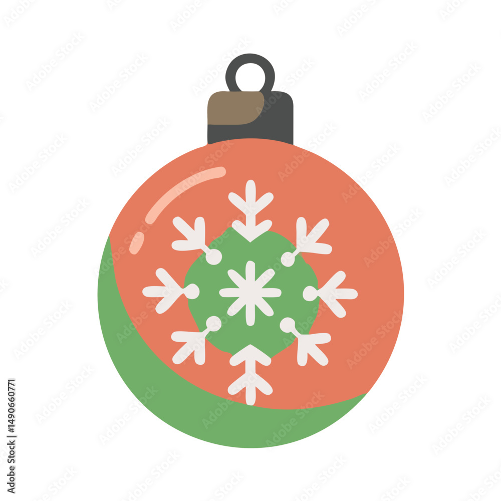 Obraz premium christmas ornament ball icon, christmas ornament ball vector illustration-simple illustration of christmas ornament ball, perfect for christmas ornament ball logos and icons
