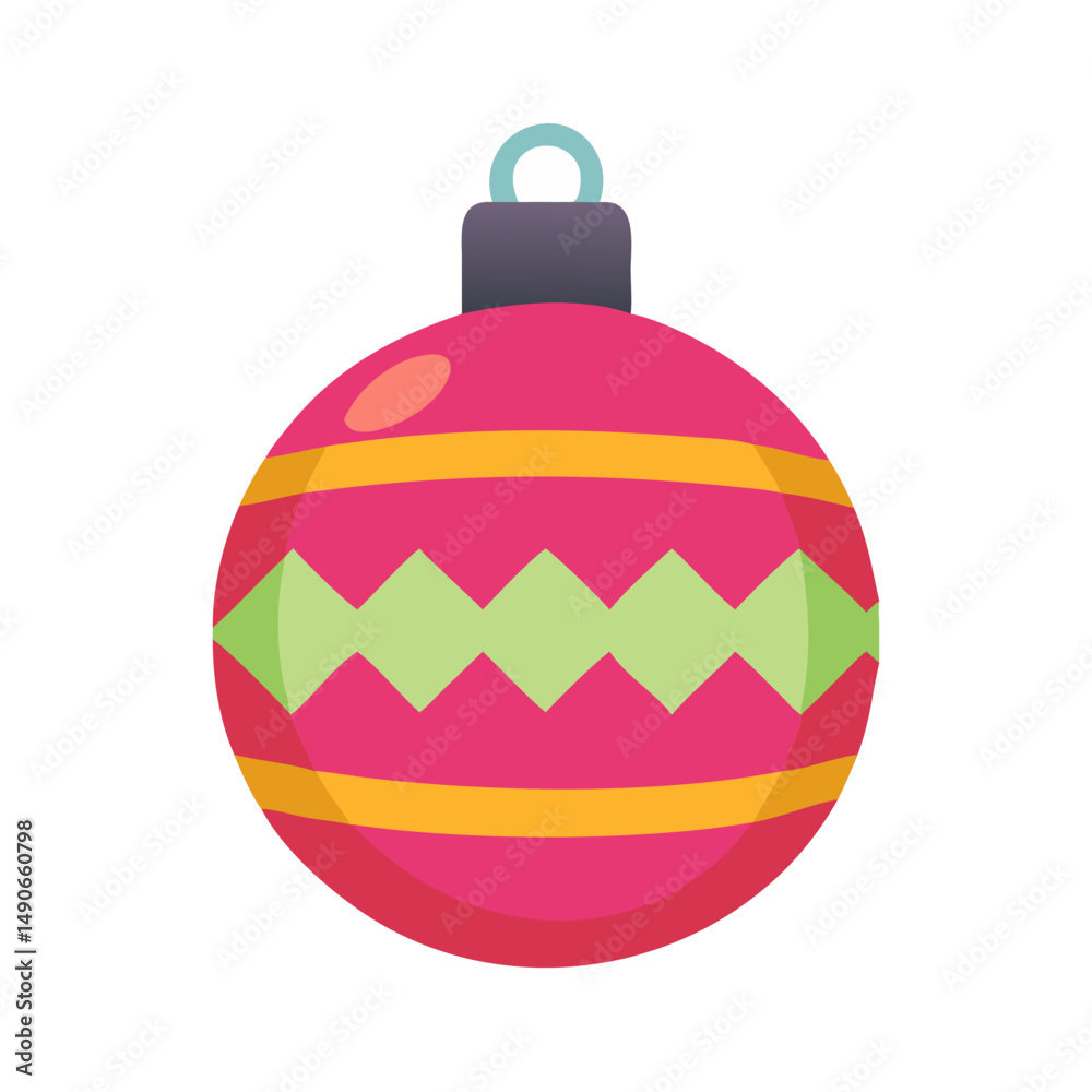 Obraz premium christmas ornament ball icon, christmas ornament ball vector illustration-simple illustration of christmas ornament ball, perfect for christmas ornament ball logos and icons