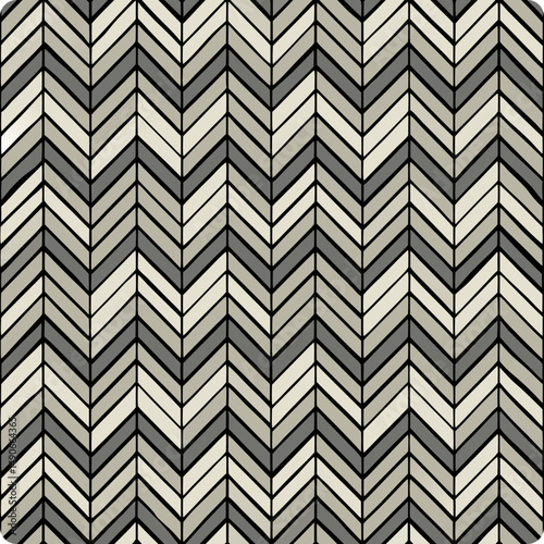 Seamless vector pattern with herringbone design in neutral tones  