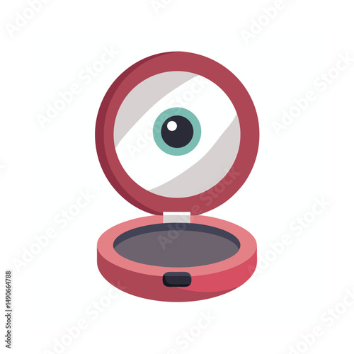Hidden Camera Compact Mirror Flat Personal Security Icon