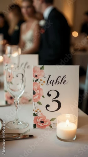 Beautifully arranged table settings and floral decor enhance the ambiance of a joyful wedding celebration