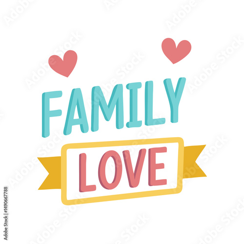 Wallpaper Mural family love banner icon, family love banner vector illustration-simple illustration of family love banner, perfect for family love banner logos and icons Torontodigital.ca
