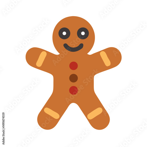 gingerbread man icon, gingerbread man vector illustration-simple illustration of gingerbread man, perfect for gingerbread man logos and icons