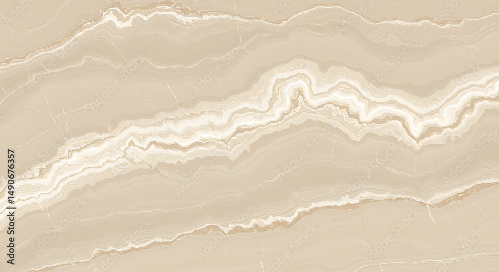 Obraz premium Beige Marble Texture Seamless Pattern | Natural Stone Background for Surface and Interior Design