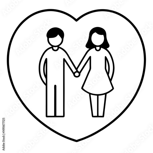 Couple-holding-hands Vector DesignPrintable Romantic Clipart for Cards & Gifts