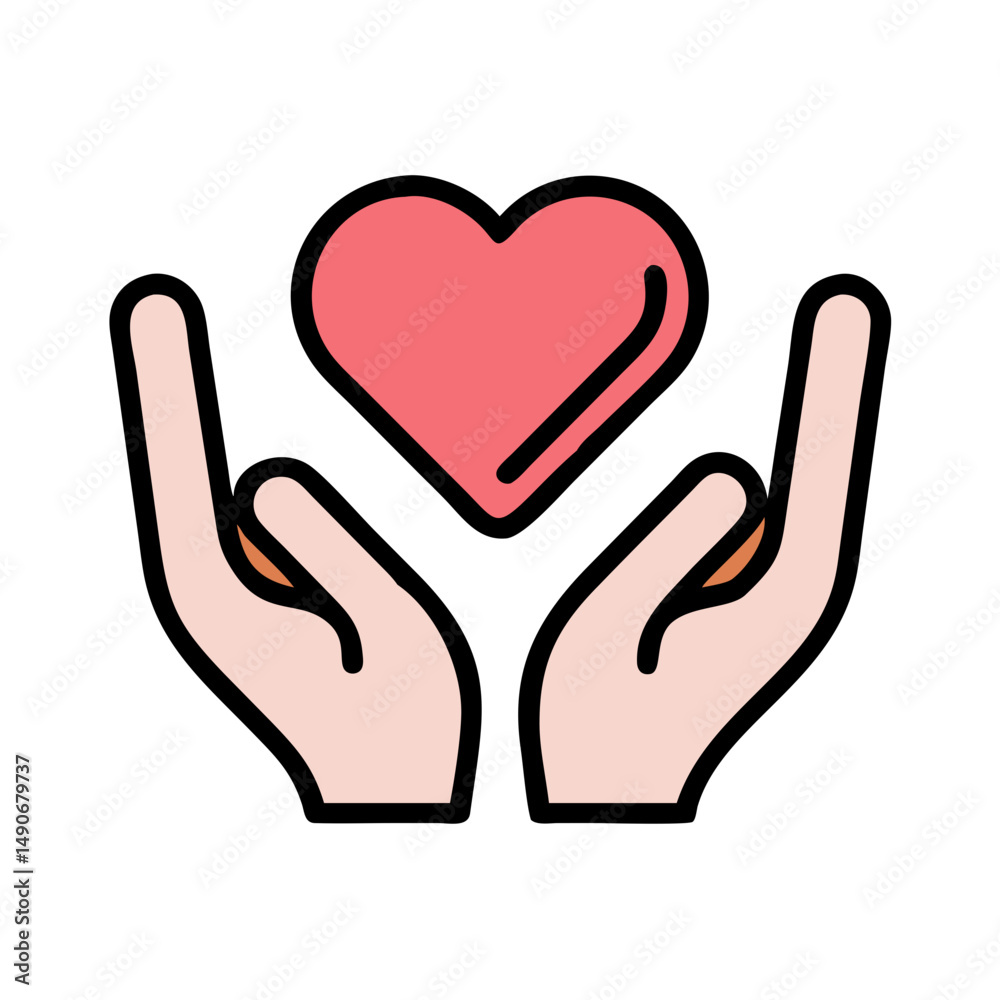 heart in hands icon, heart in hands vector illustration-simple illustration of heart in hands, perfect for heart in hands logos and icons heart in hands icon, heart in hands vector illustration-simple illustration of heart in hands, perfect for heart in hands logos and icons