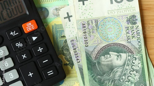 Euro and the Polish złoty. Exchange rate. Financial and business concept. European Union currency. Polish economy