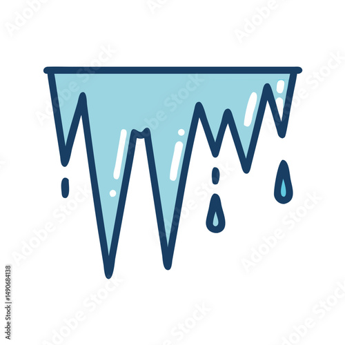 icicle icon, icicle vector illustration-simple illustration of icicle, perfect for icicle logos and icons