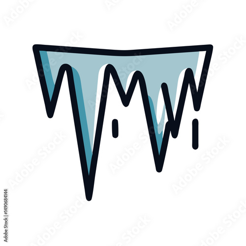 icicle icon, icicle vector illustration-simple illustration of icicle, perfect for icicle logos and icons