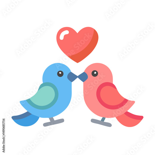 lovebirds icon, lovebirds vector illustration-simple illustration of lovebirds, perfect for lovebirds logos and icons